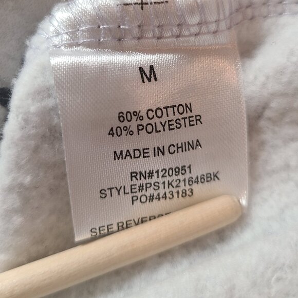 Pink Rose Gray Star Print Pullover Sweatshirt - Size M - Picture 10 of 13